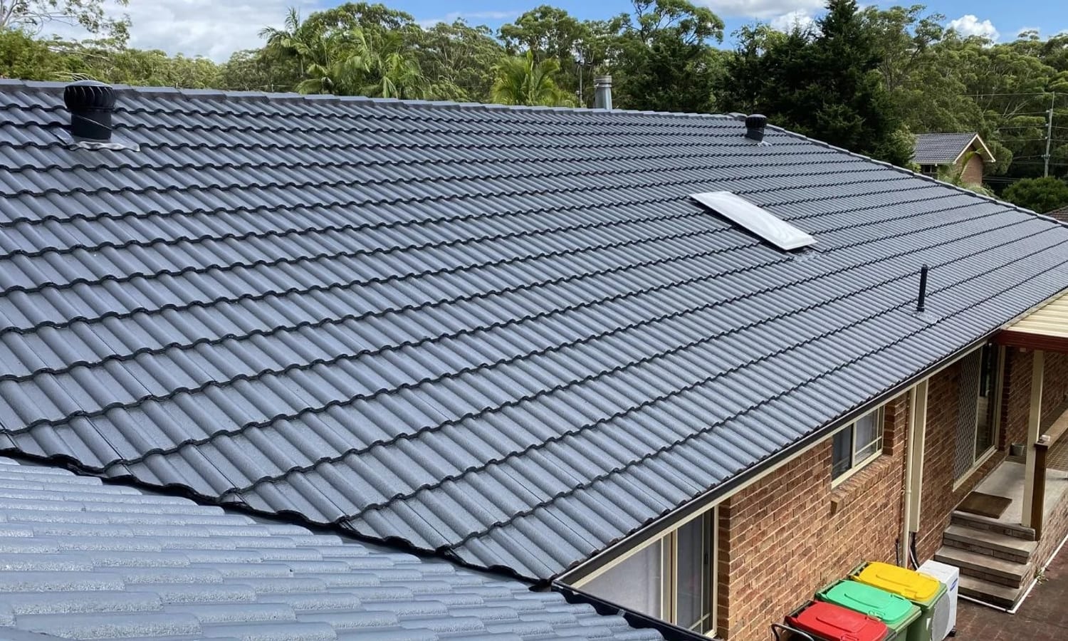 New tiled roof replacement on a residential property