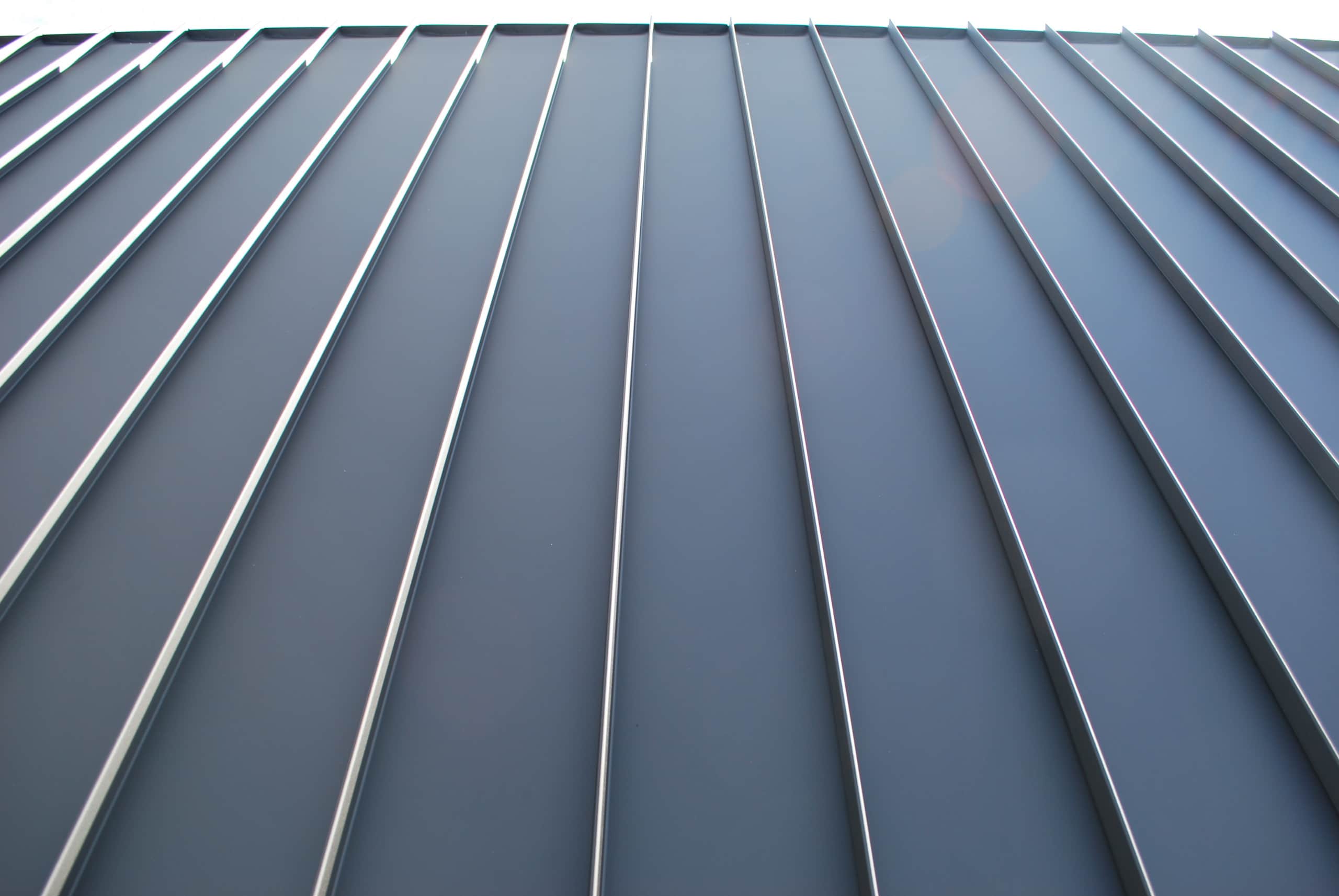 Colorbond metal roof sheets and ridge detail