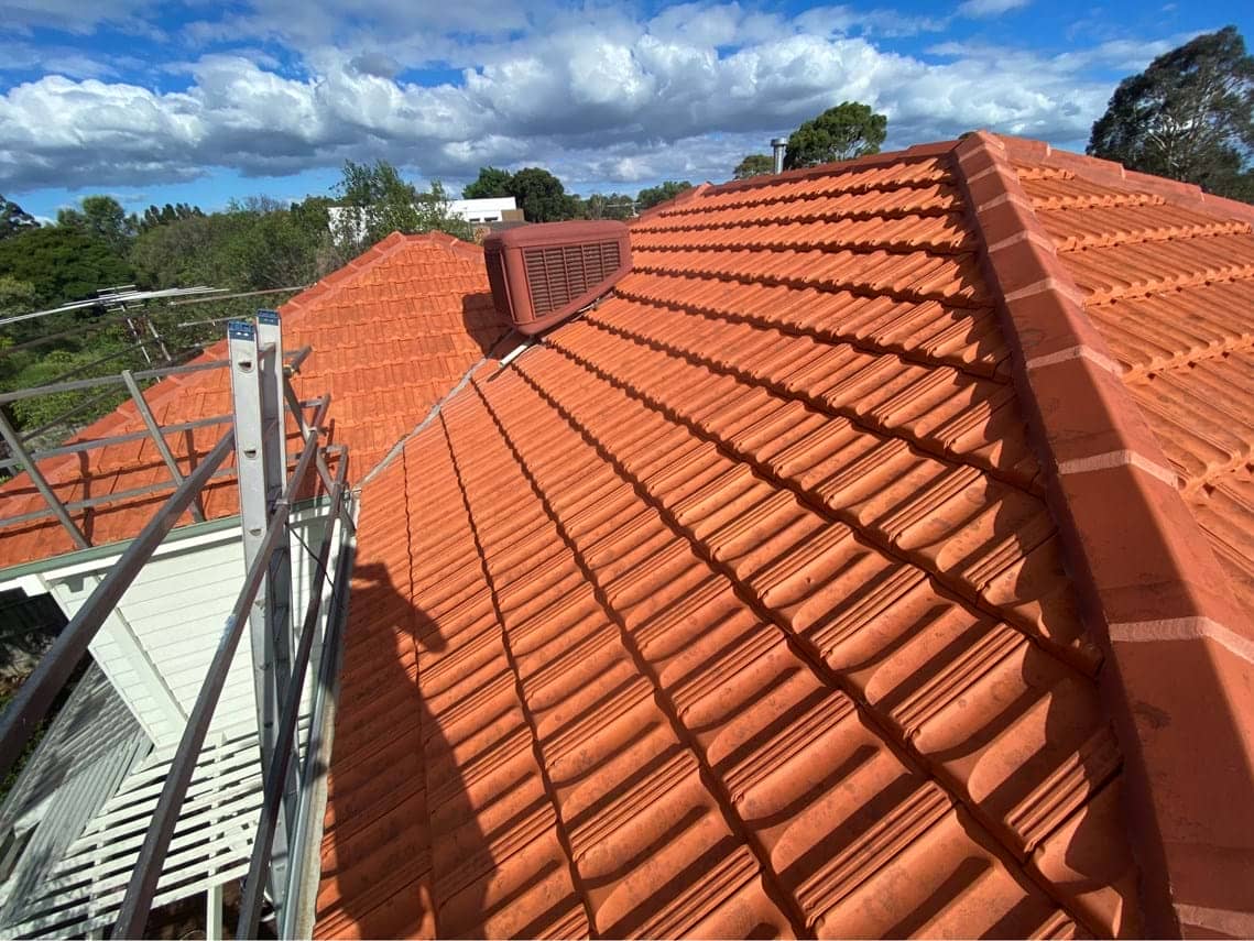 Terracotta roof tiles and ridge capping